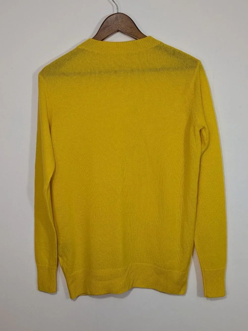 The Elder Statesman 100% Cashmere Crewneck Sweater Yellow Men’s XS